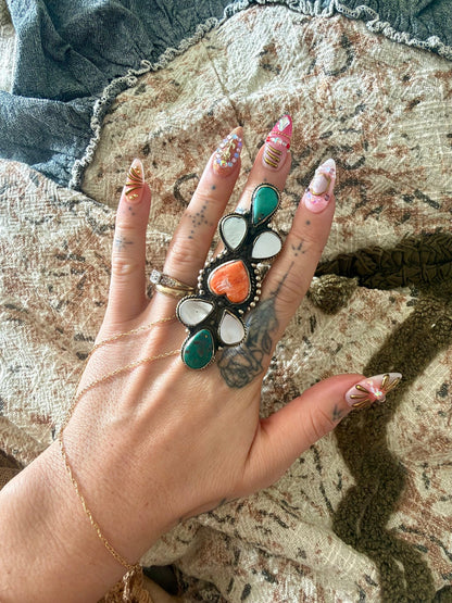 Stacked Heart Ring - Combo 2 - Boho Wanderlust Boutique ivyandlavyboutique