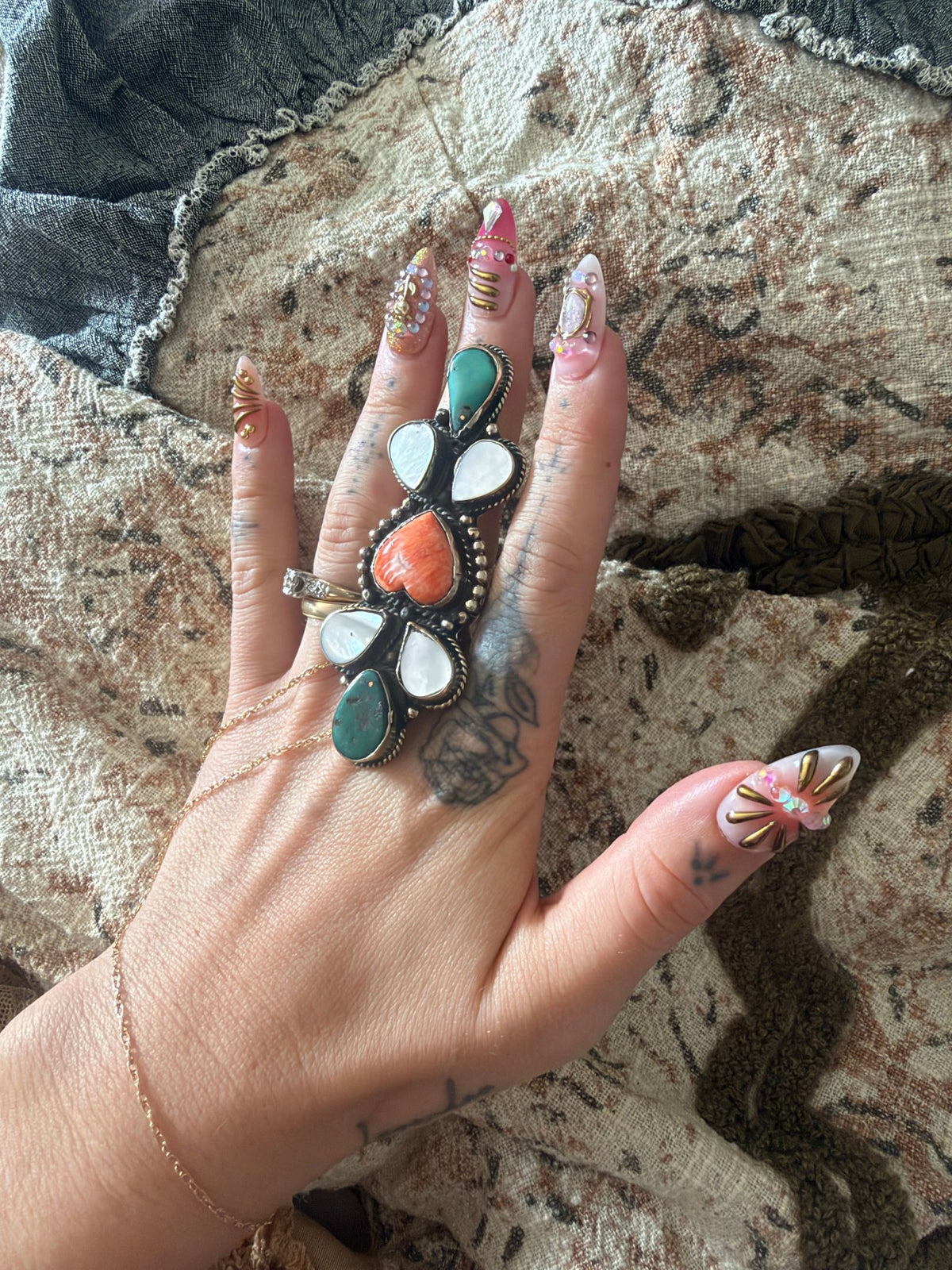 Stacked Heart Ring - Combo 2 - Boho Wanderlust Boutique ivyandlavyboutique