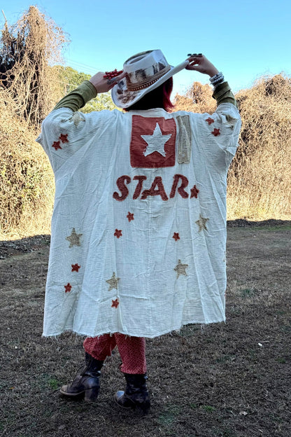 Star Girl Button down Duster Jacket - ivyandlavyboutique Oli&Hali