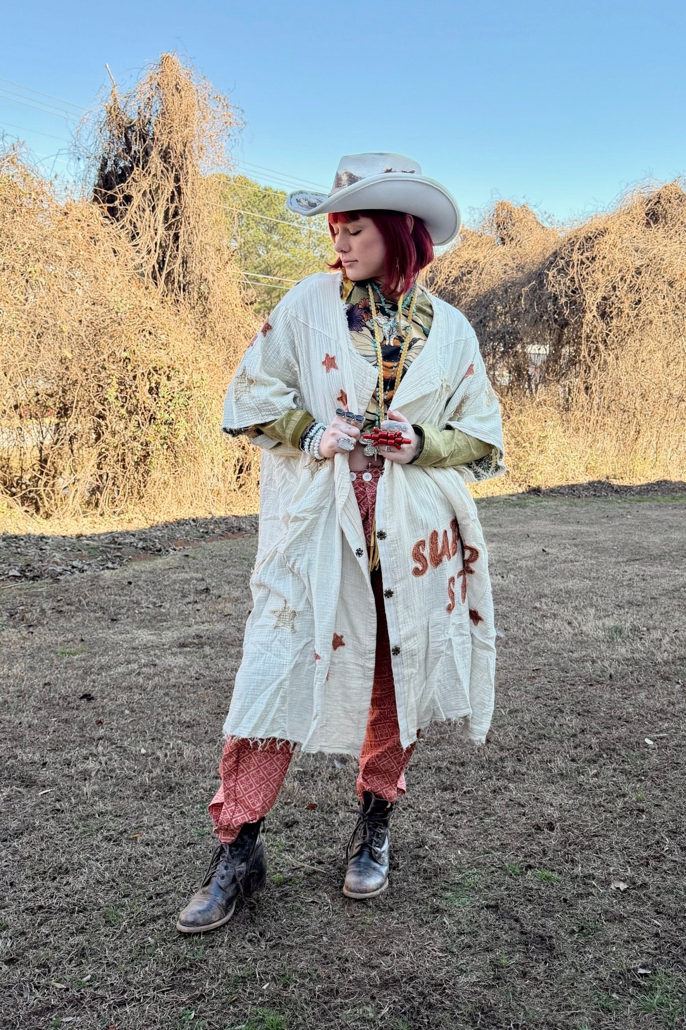 Star Girl Button down Duster Jacket - ivyandlavyboutique Oli&Hali