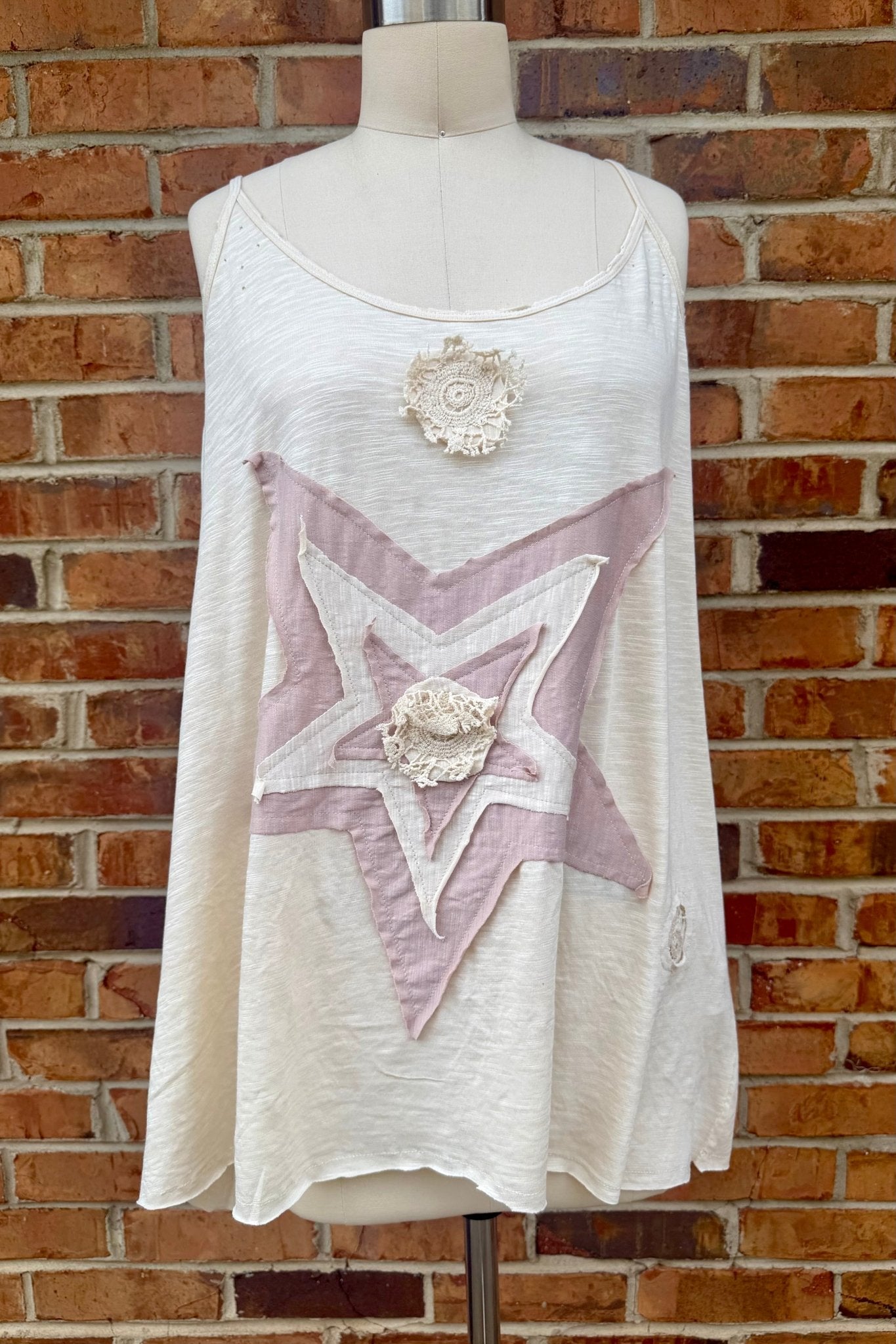 Star Girl Patched Cami - ivyandlavyboutique ivyandlavyboutique