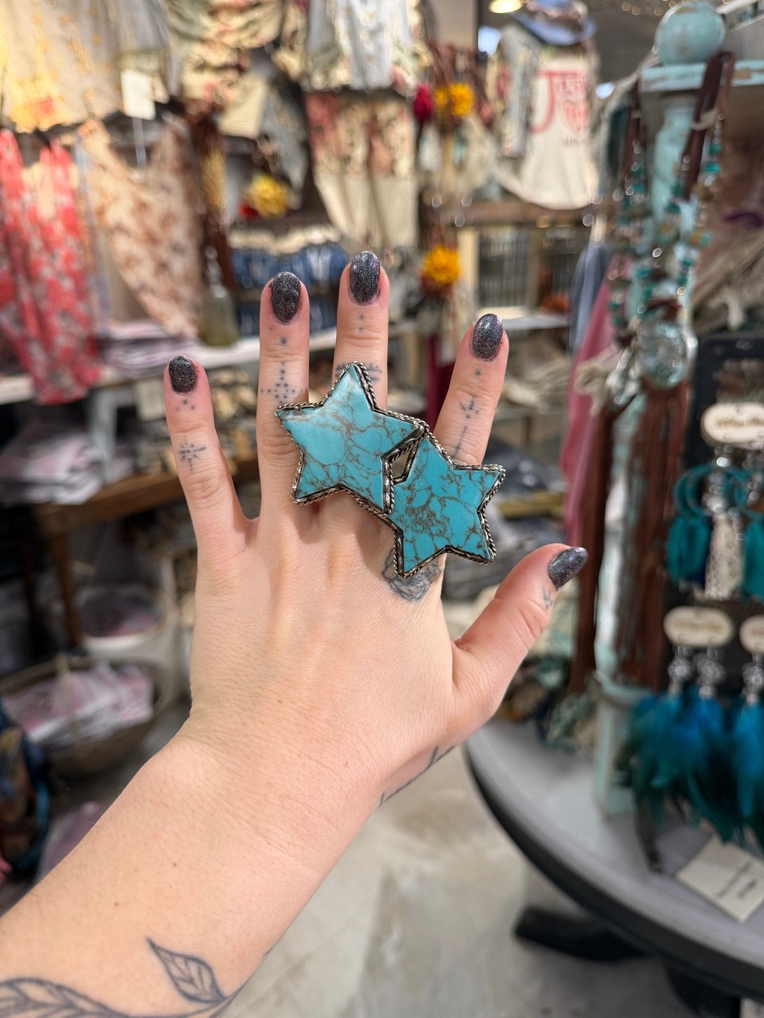 Star in Blue Howlite - ivyandlavyboutique A Rare Bird Shop