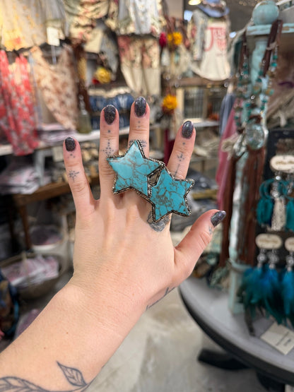 Star in Blue Howlite - ivyandlavyboutique A Rare Bird Shop