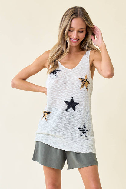 Star Sweater Tank - ivyandlavyboutique Doe and Rae