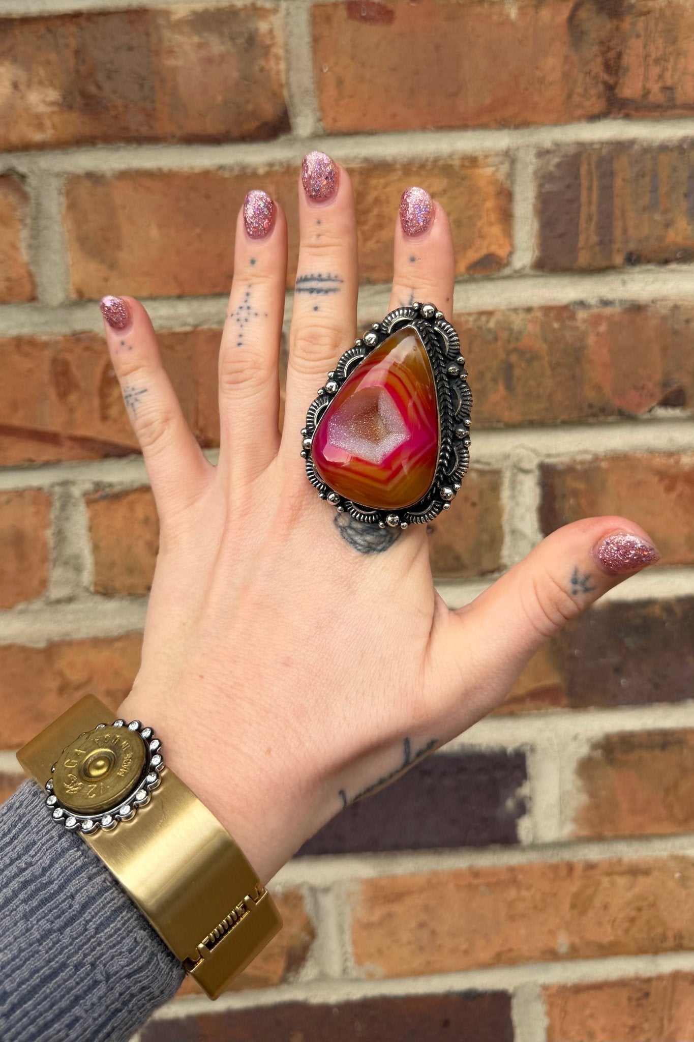 Starburst Geode Ring - ivyandlavyboutique ivyandlavyboutique