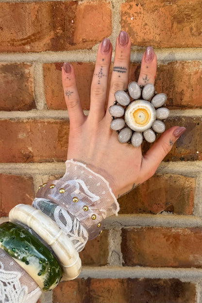 Starburst Moonstone Ring - ivyandlavyboutique ivyandlavyboutique