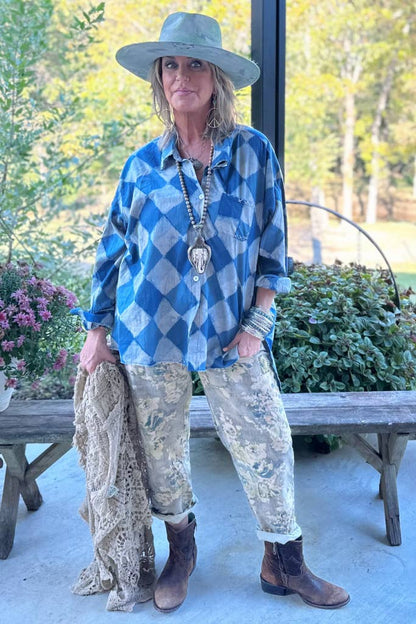 Starburst Top in Royal Diamond - ivyandlavyboutique Jaded Gypsy