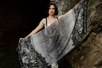 Stargazer Bohemian Scarf with Falling Stars - ivyandlavyboutique Market of Stars