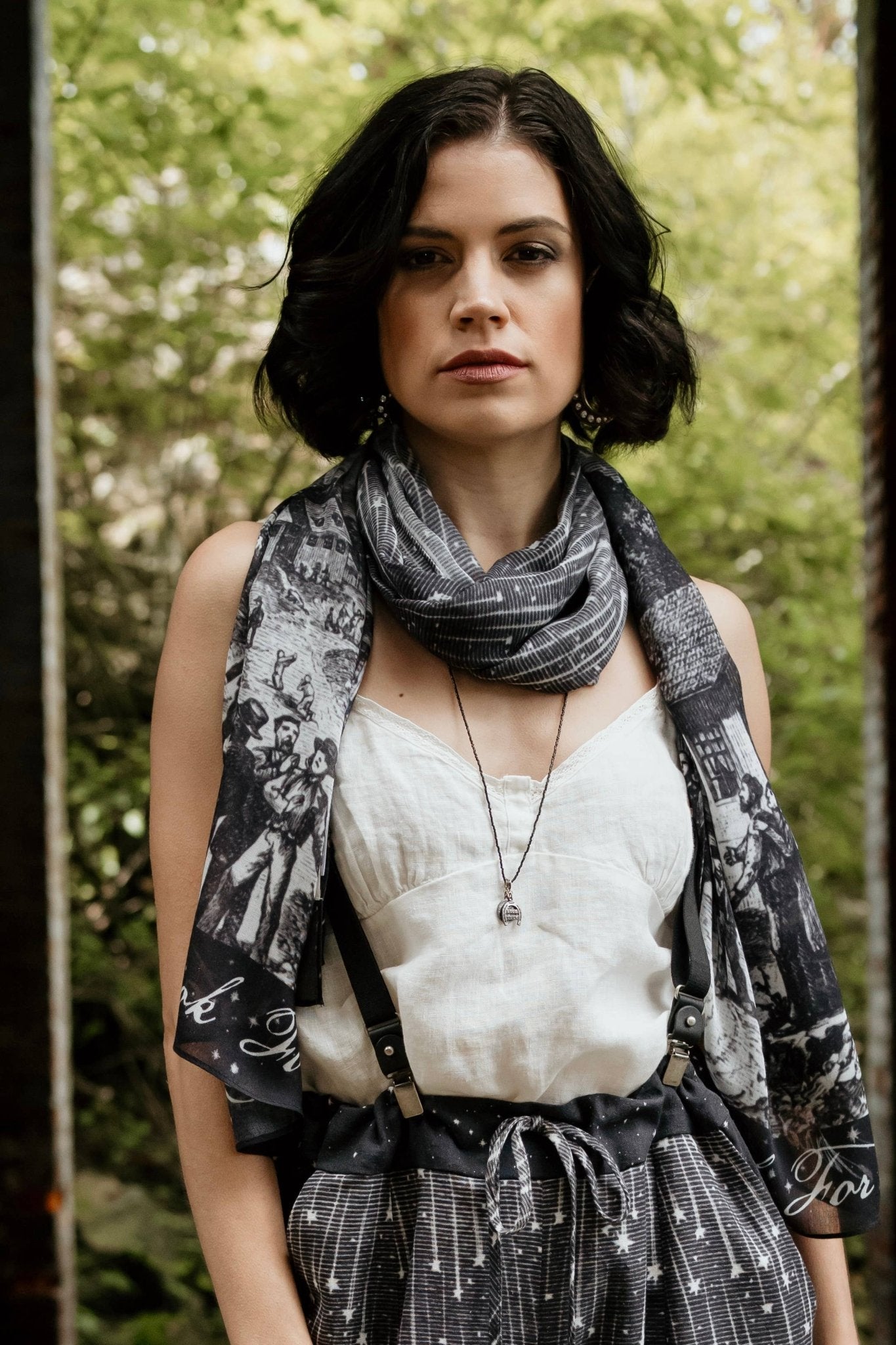 Stargazer Bohemian Scarf with Falling Stars - ivyandlavyboutique Market of Stars