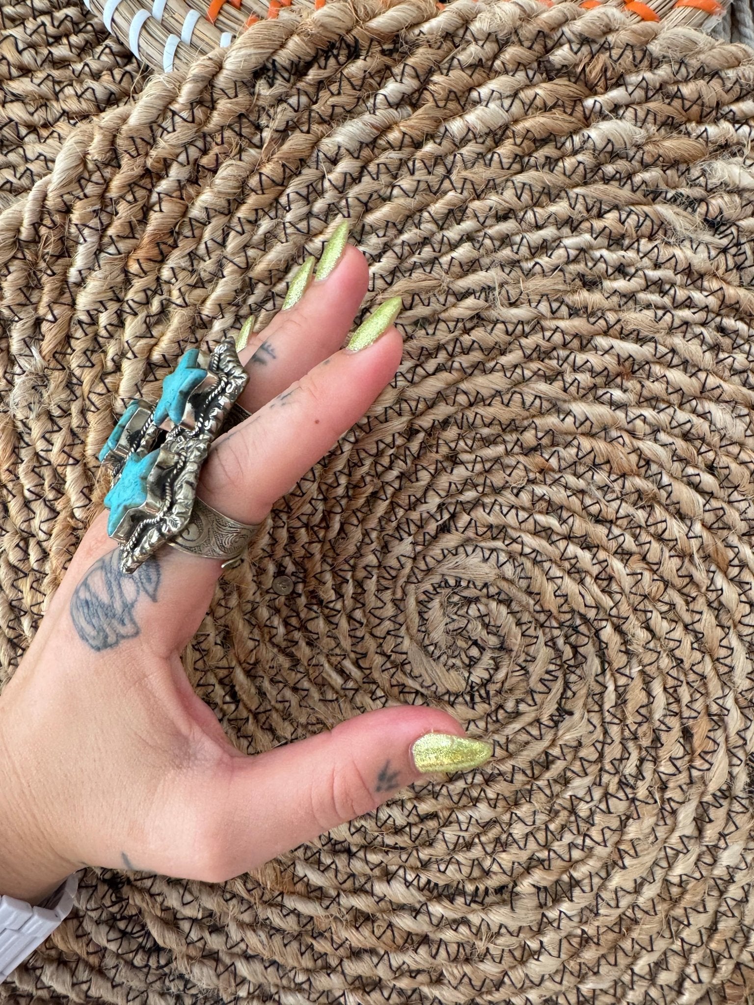 Stars in Turquoise Small Ring - ivyandlavyboutique ivyandlavyboutique