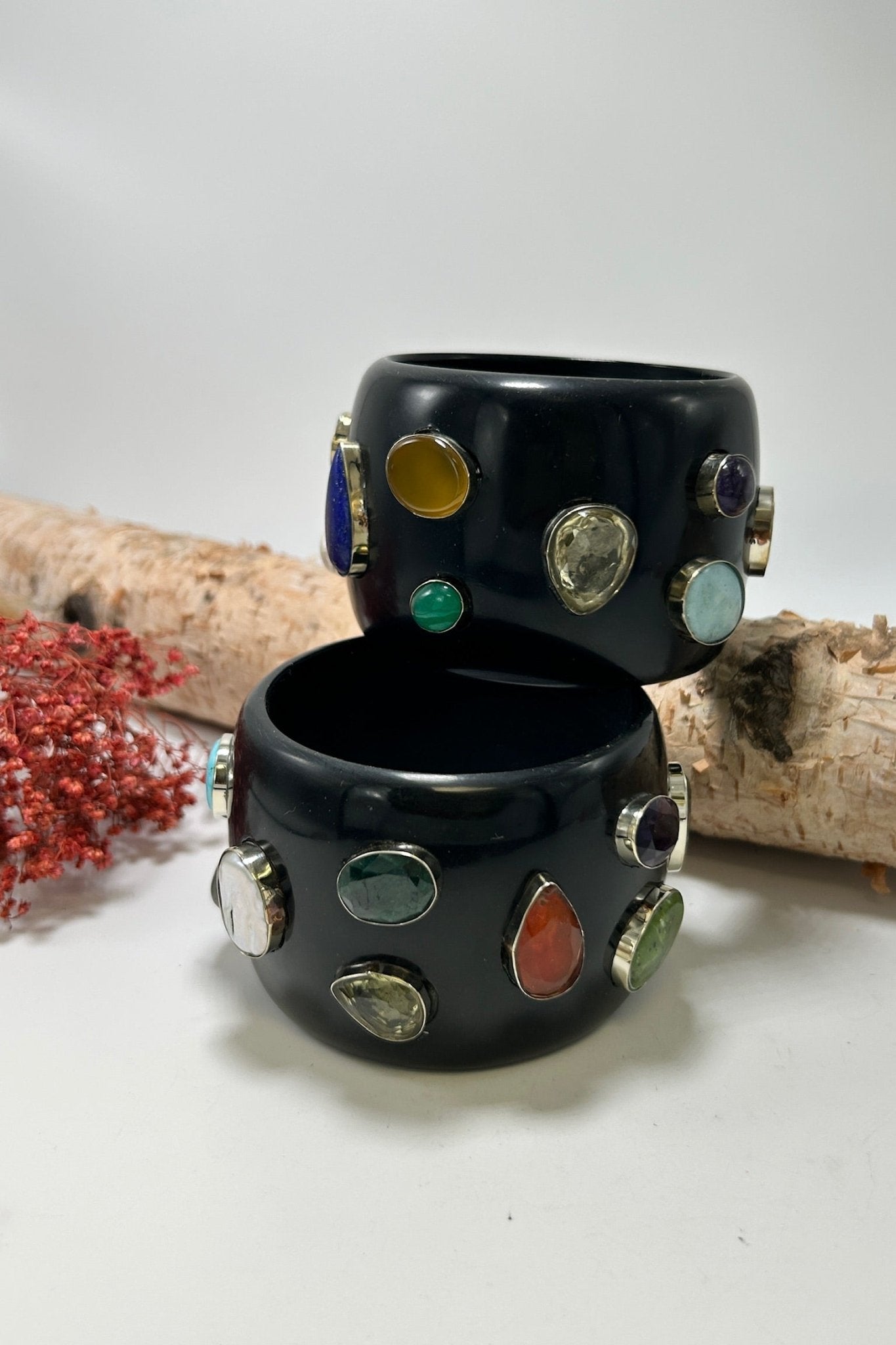 Statement Bangle in Black - ivyandlavyboutique ivyandlavyboutique