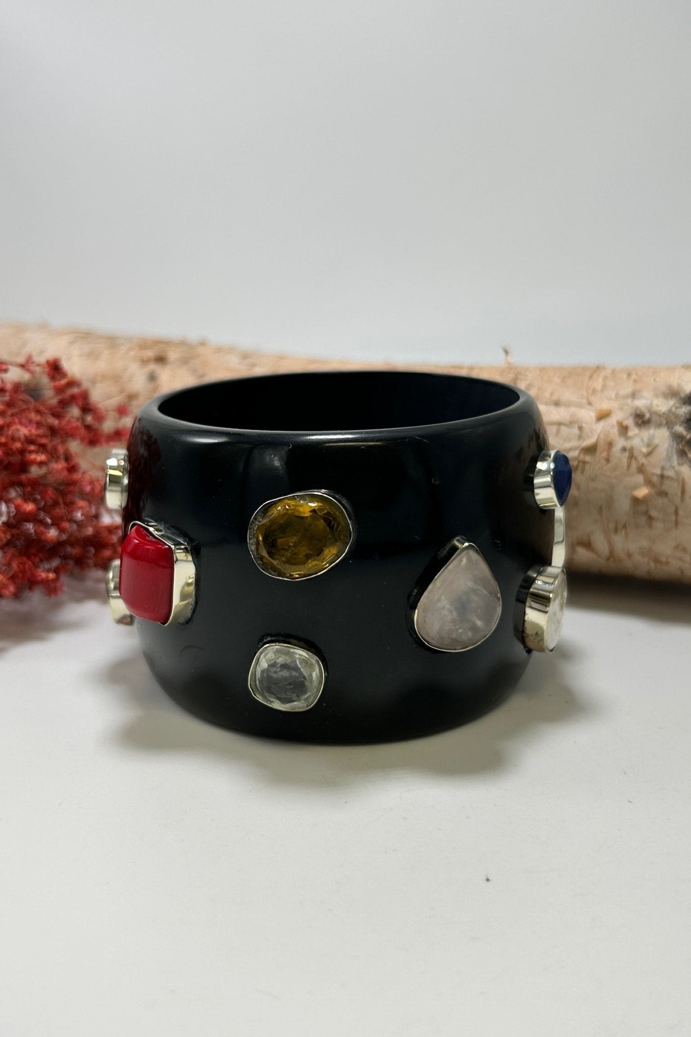 Statement Bangle in Black - ivyandlavyboutique ivyandlavyboutique
