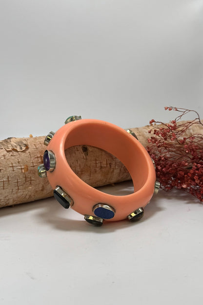 Statement Bangle in Peach - ivyandlavyboutique ivyandlavyboutique