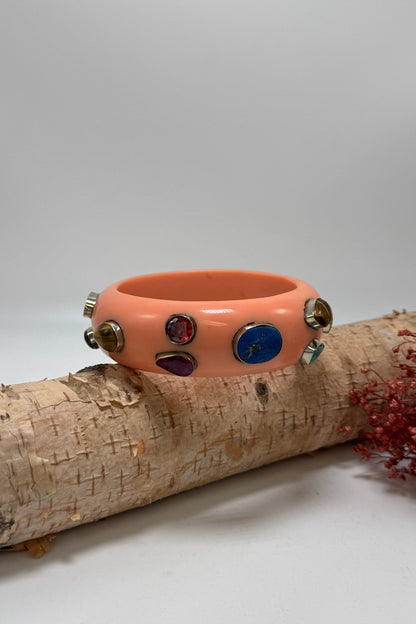 Statement Bangle in Peach - ivyandlavyboutique ivyandlavyboutique