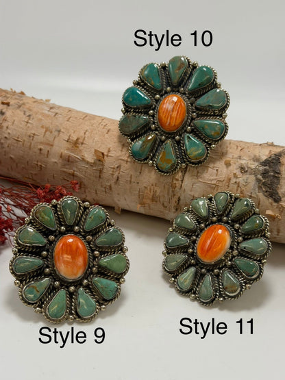 Statement Oval Flower Ring - ivyandlavyboutique ivyandlavyboutique