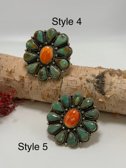Statement Oval Flower Ring - ivyandlavyboutique ivyandlavyboutique