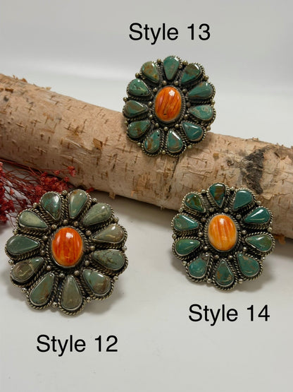 Statement Oval Flower Ring - ivyandlavyboutique ivyandlavyboutique