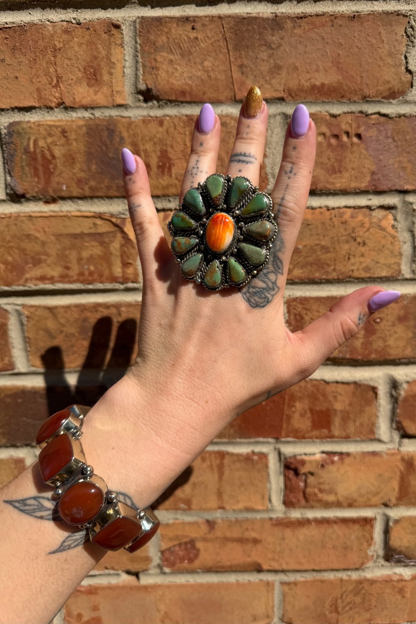 Statement Oval Flower Ring - ivyandlavyboutique ivyandlavyboutique