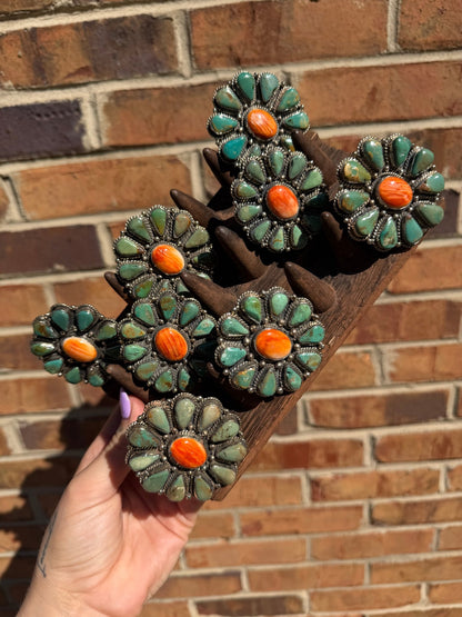 Statement Oval Flower Ring - ivyandlavyboutique ivyandlavyboutique