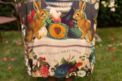 Stay Gold Opera Duster Kimono Robe w/ Rabbits Flowers & Bees - ivyandlavyboutique Market of Stars