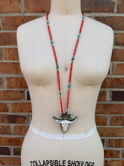 Steer Head Necklace - ivyandlavyboutique ivyandlavyboutique