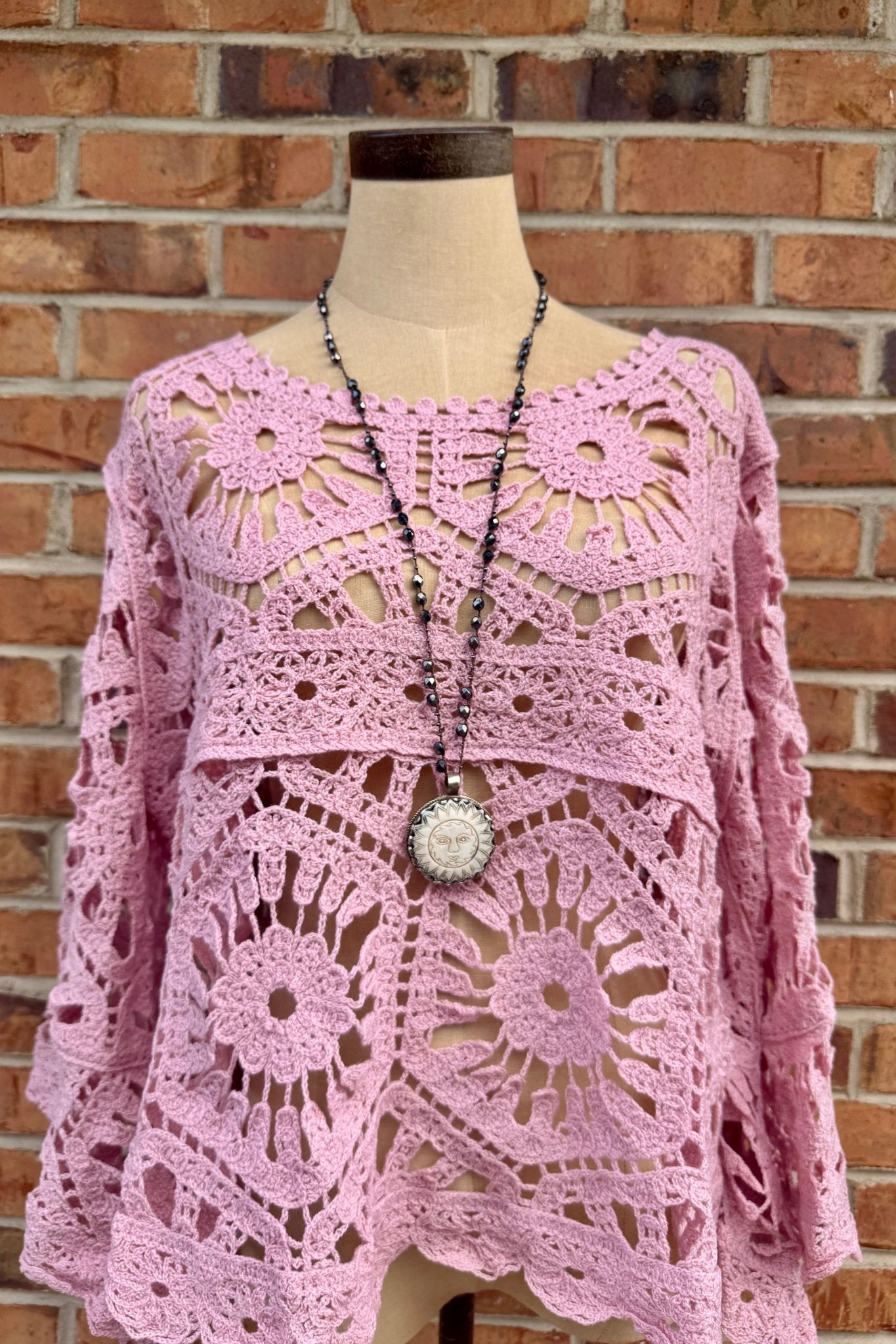 Stella Maye Crochet Layering Top - ivyandlavyboutique Pol Clothing