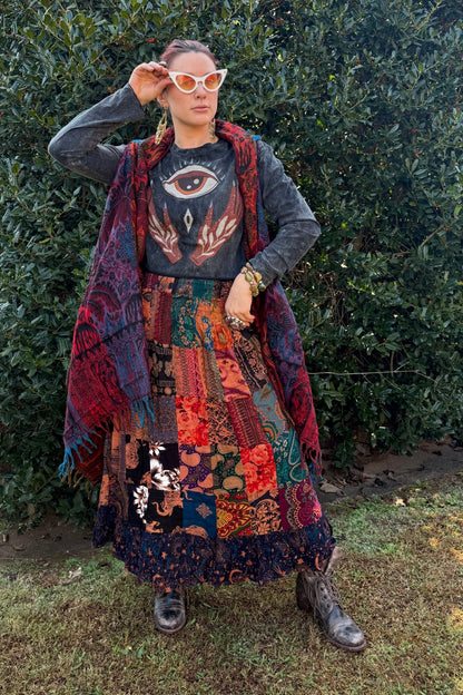 Stella Maye Long Drape Vest w/ Hood - ivyandlavyboutique Kathmandu Imports