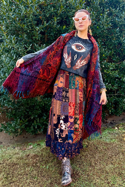 Stella Maye Long Drape Vest w/ Hood - ivyandlavyboutique Kathmandu Imports
