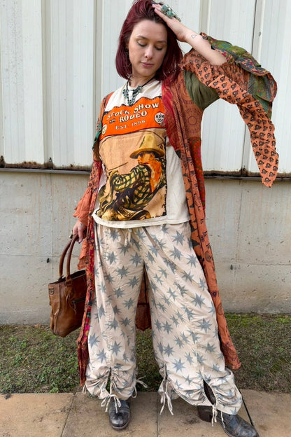 Stevie Nicks Bell Sleeve Button Front Kimono Top - ivyandlavyboutique Kathmandu Imports