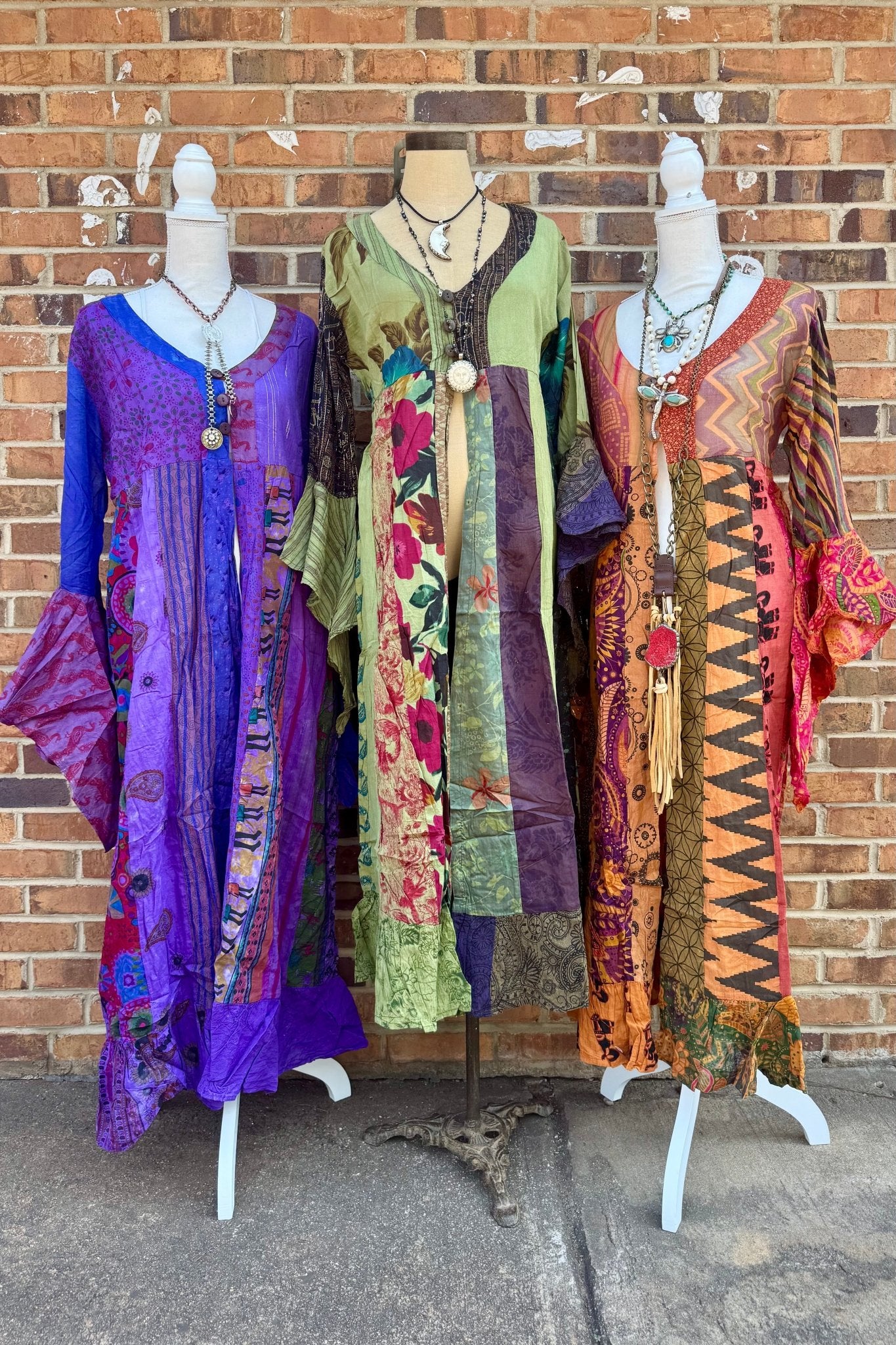 Stevie Nicks Bell Sleeve Button Front Kimono Top - ivyandlavyboutique Kathmandu Imports