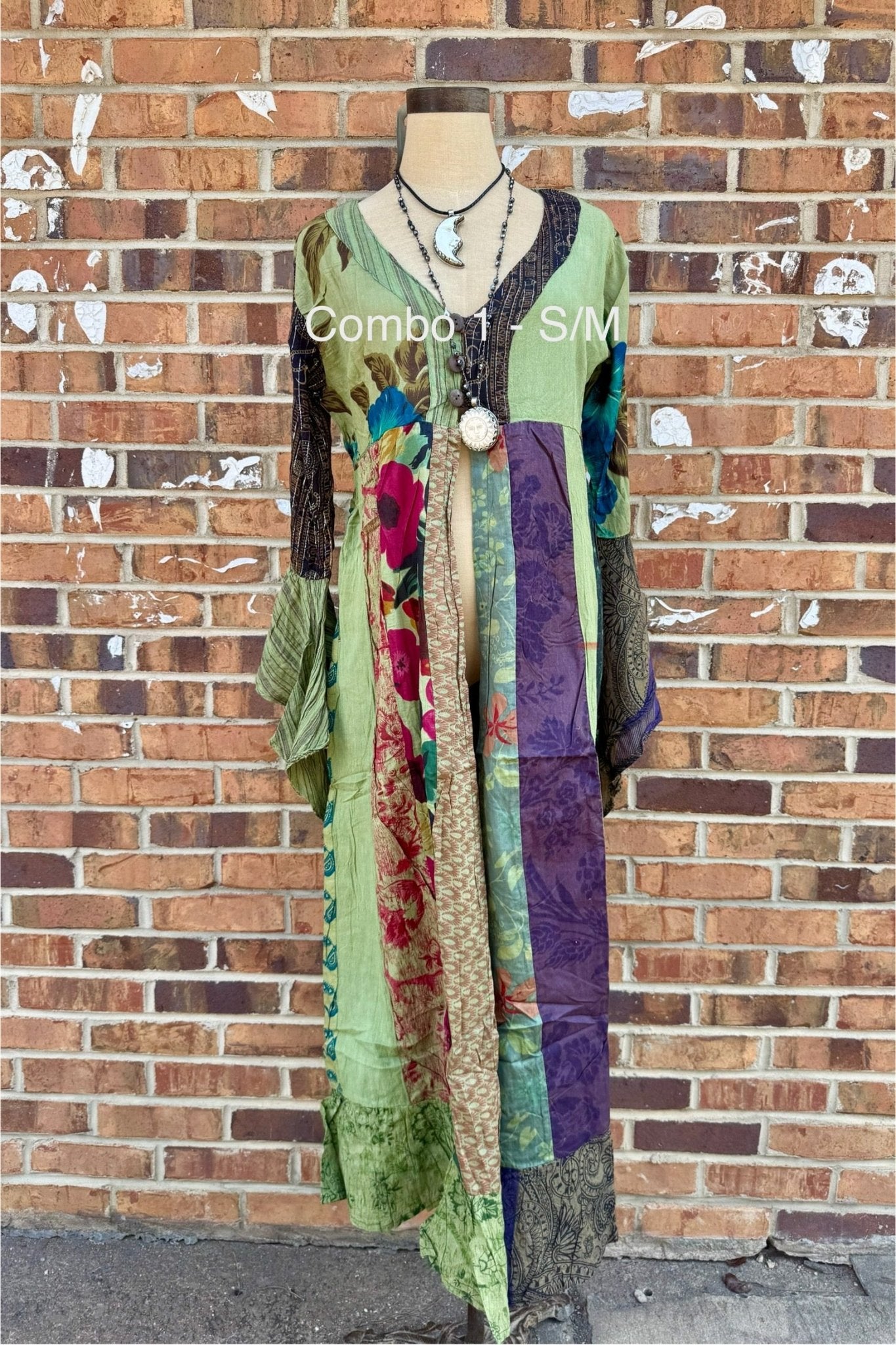 Stevie Nicks Bell Sleeve Button Front Kimono Top - ivyandlavyboutique Kathmandu Imports