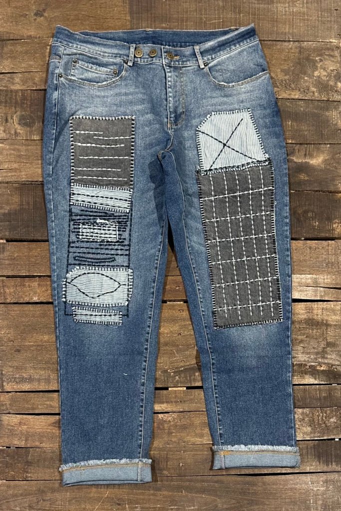Stitched In Dreams Jeans - ivyandlavyboutique Jaded Gypsy