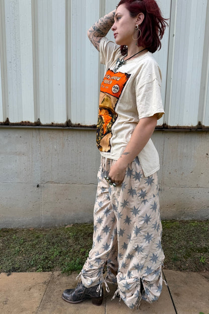 Stock Show & Rodeo Vintage Poster Oversized Patchwork Tee - ivyandlavyboutique LeParisPetit by I Love Linen