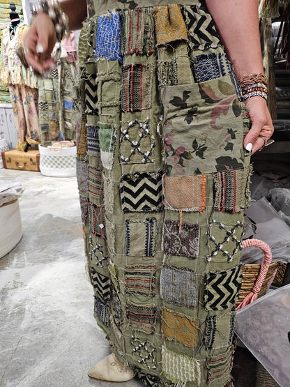 Storybook Square Patched Dress - ivyandlavyboutique A Rare Bird Shop