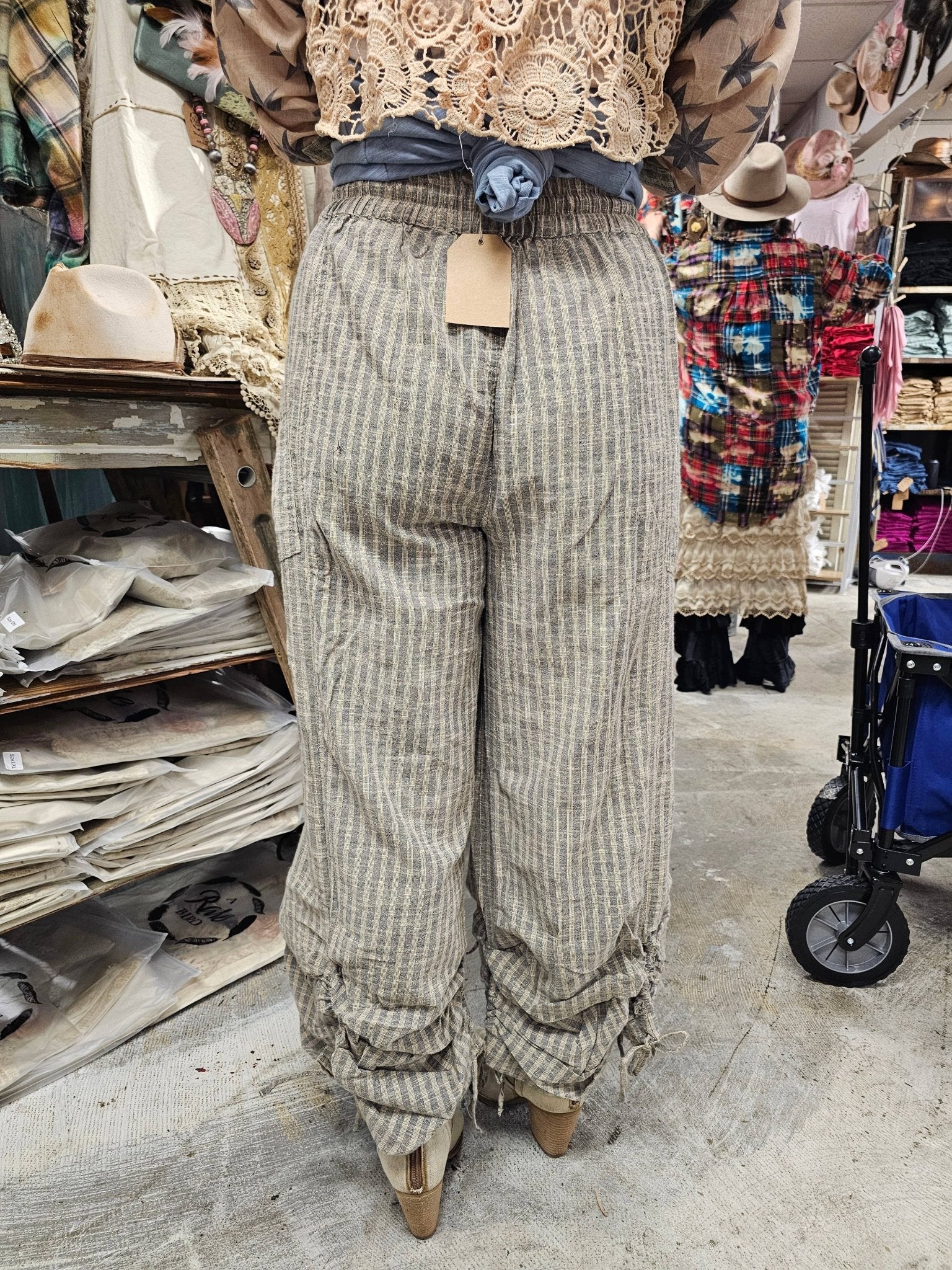 Stripe Peekaboo Pant by Rare Bird - ivyandlavyboutique A Rare Bird Shop