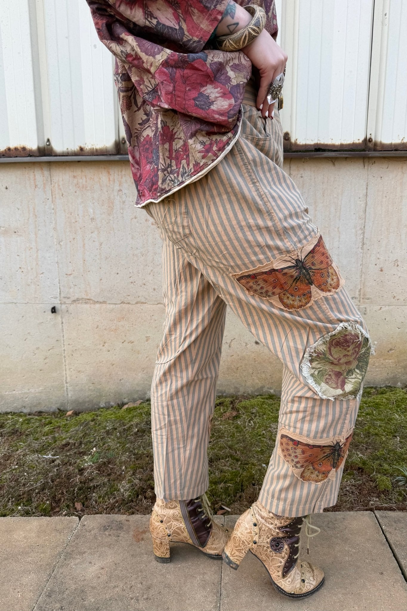 Striped Butterfly Pant - ivyandlavyboutique A Rare Bird Shop