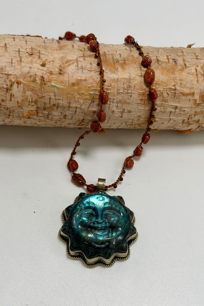 Stunner Shortie Pendant on Orange - ivyandlavyboutique ivyandlavyboutique