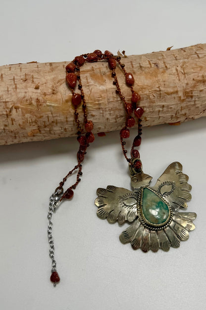 Stunner Shortie Pendant on Orange - ivyandlavyboutique ivyandlavyboutique