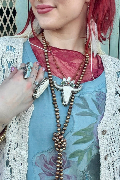 Stunner Shortie Pendant on Orange - ivyandlavyboutique ivyandlavyboutique