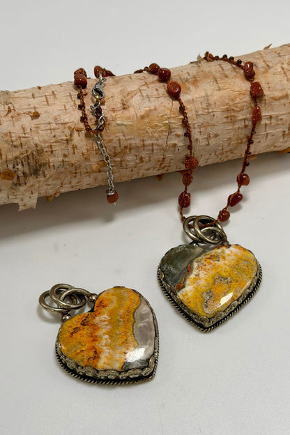Stunner Shortie Pendant on Orange - ivyandlavyboutique ivyandlavyboutique