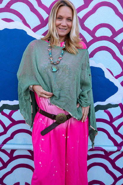 Summer Breeze Poncho Layering Top - ivyandlavyboutique Karma Highway