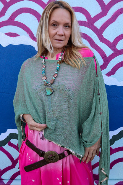 Summer Breeze Poncho Layering Top - ivyandlavyboutique Karma Highway