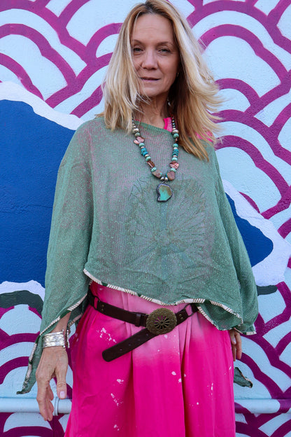 Summer Breeze Poncho Layering Top - ivyandlavyboutique Karma Highway