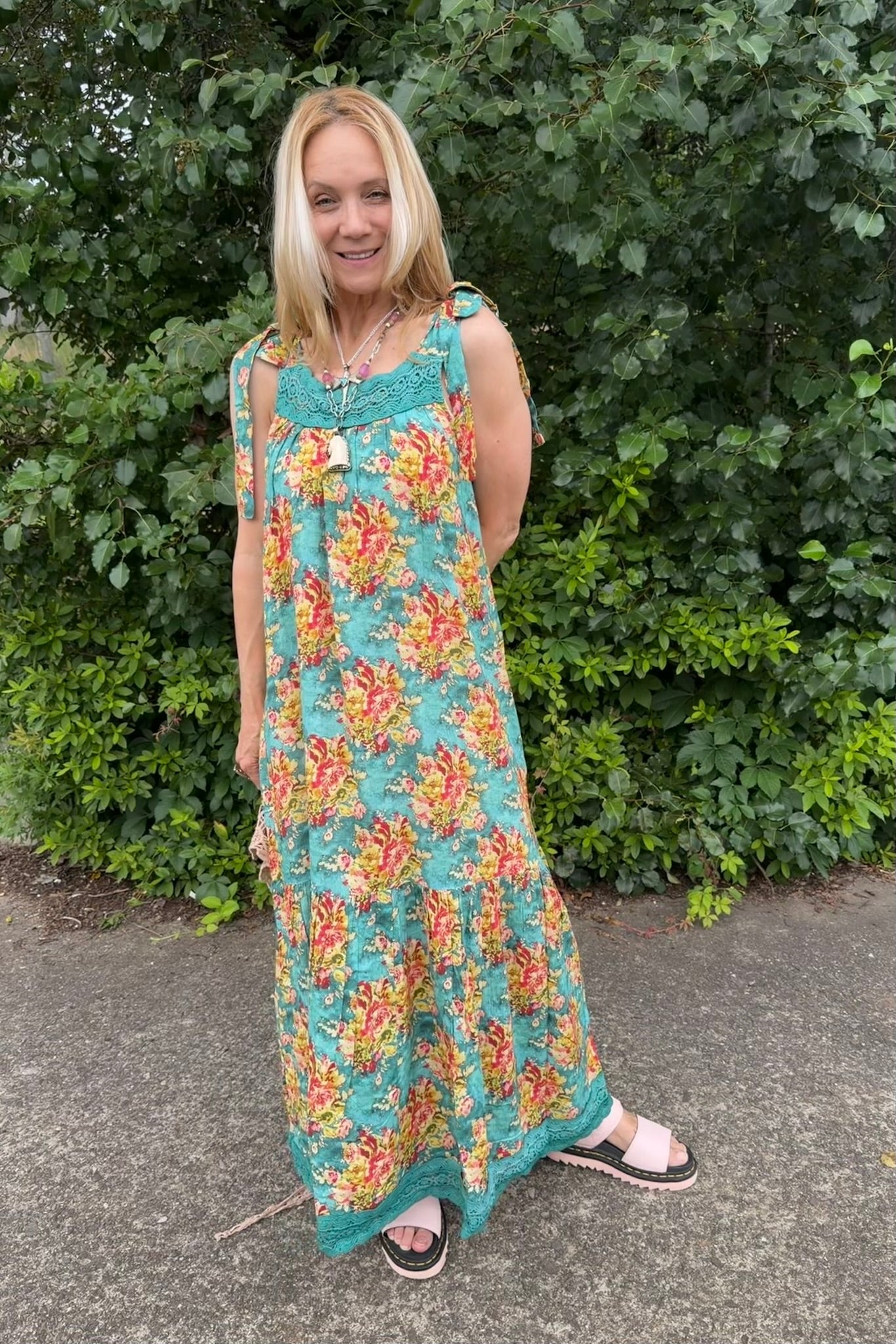 Summer Maxi Dress w/ Tie Straps - ivyandlavyboutique A Rare Bird Shop