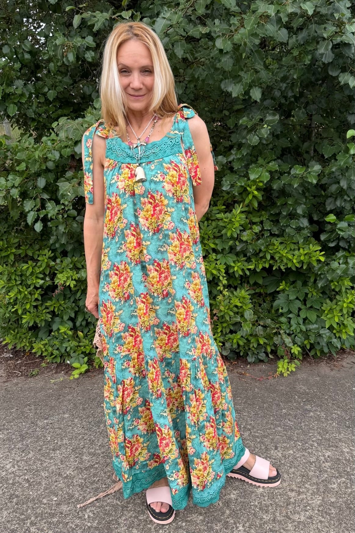 Summer Maxi Dress w/ Tie Straps - ivyandlavyboutique A Rare Bird Shop