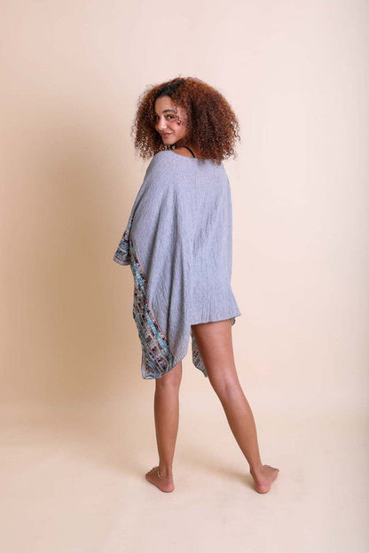 Summer Night Embroidered Sleeve Kimono - ivyandlavyboutique Leto Accessories