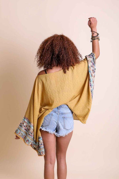 Summer Night Embroidered Sleeve Kimono - ivyandlavyboutique Leto Accessories