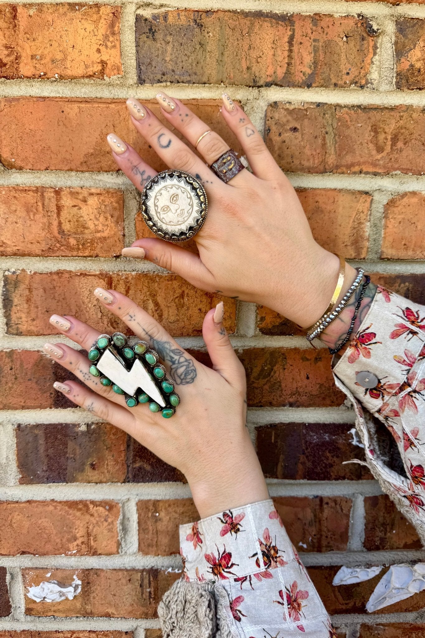 Sun Face Carved Head Ring - ivyandlavyboutique ivyandlavyboutique