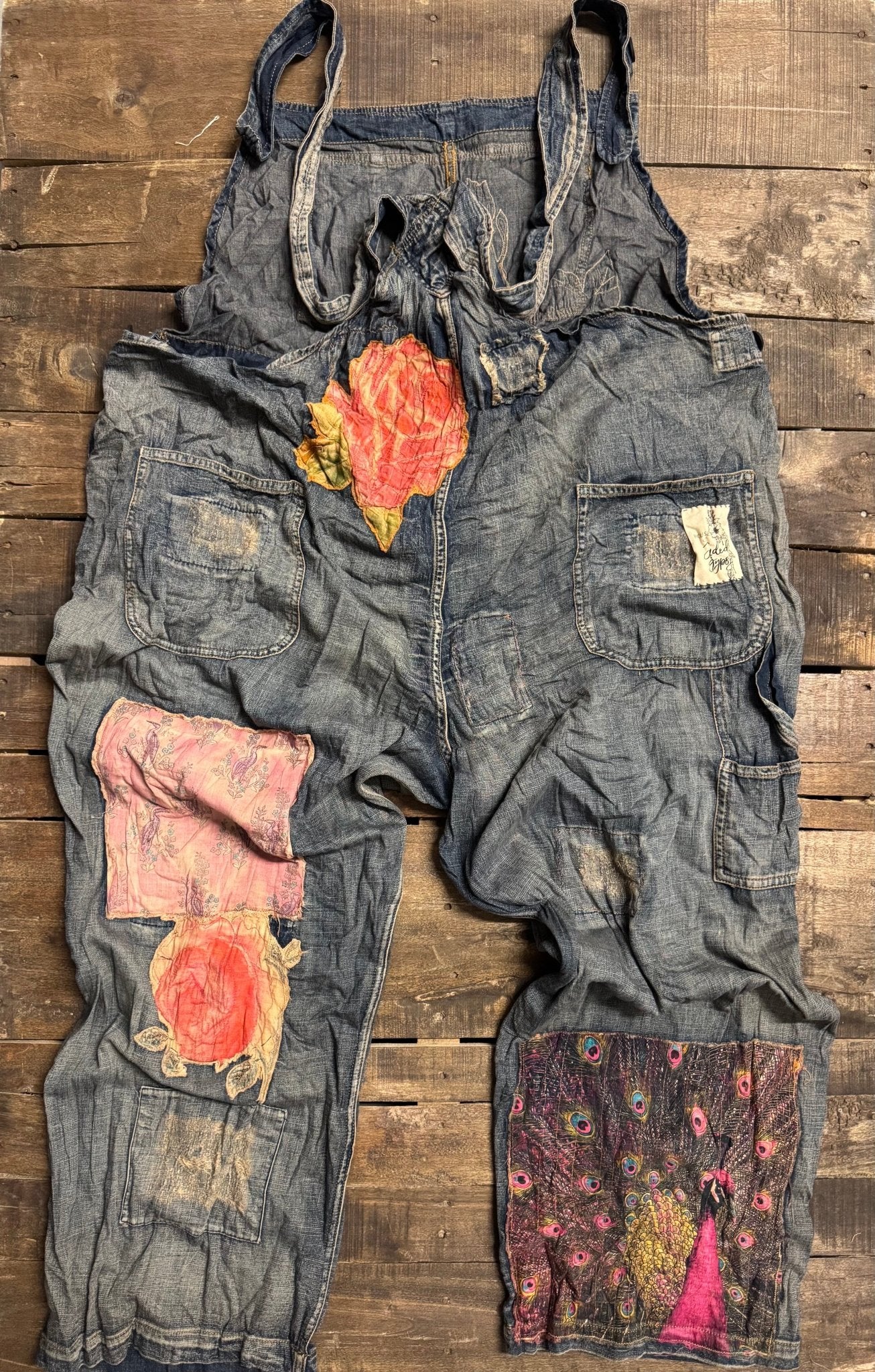 Sun Faded Trail Overalls in Love - ivyandlavyboutique Jaded Gypsy