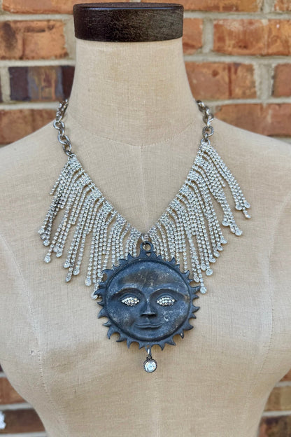 Sun in my Eye Shiny Collar Necklace - ivyandlavyboutique Art by Amy